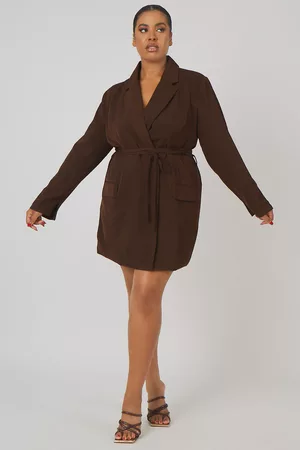 Public Desire Women Blazer Dresses - Curve Wrap Belt Blazer Dress