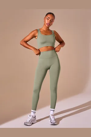 Public Desire Kaiia Sculpt Leggings Khaki