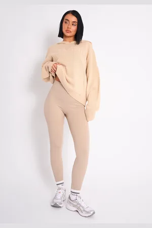 Public Desire Kaiia Premium Ribbed Legging Stone