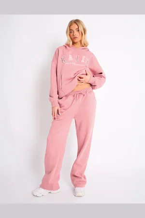 Public Desire Kaiia Logo Wide Leg Jogger Blusher