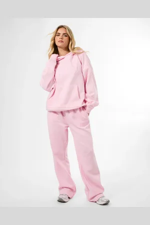 Public Desire Kaiia Logo Wide Leg Sweat Pants Baby Pink