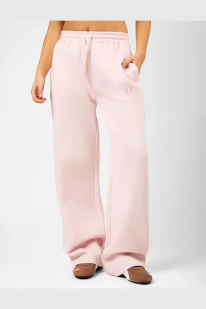 Public Desire Kaiia Logo Wide Leg Joggers Dusty Pink