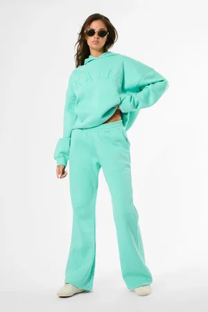 Public Desire Kaiia Logo Wide Leg Joggers Spearmint