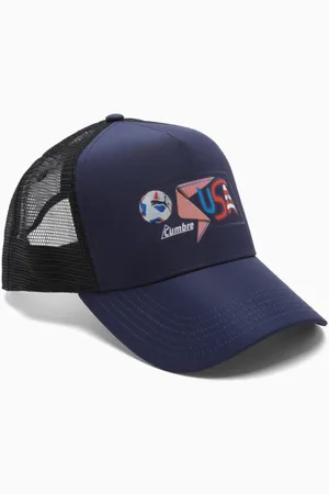PUMA CONMEBOL Copa AmÃ©rica 2024 Fan Trucker Cap in Dark Blue, Size Adult