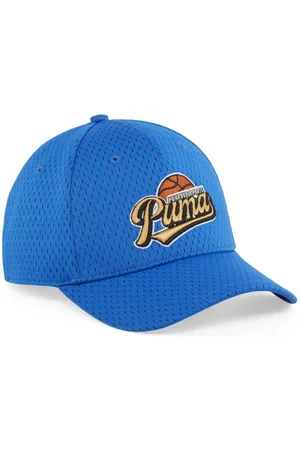 PUMA Hometown Heroes Curved Brim Cap in Royal Blue, Size Adult