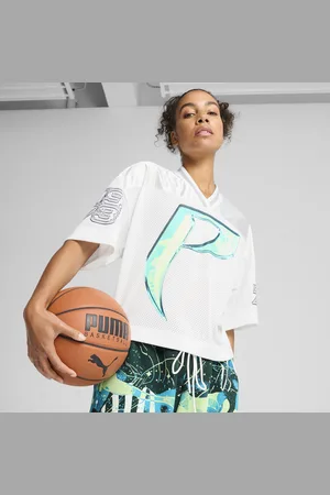 PUMA Hoop Dreamz Jersey Women in White, Size XL