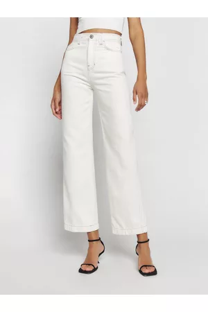 Reformation Women High Waisted Jeans - Wilder High Rise Wide Leg Cropped Jeans
