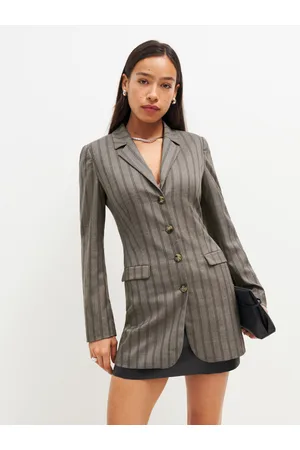 Single-Button Blazer and Slim-Fit Pantsuit, Regular and Petite Sizes