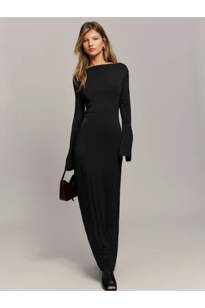 Sexy High Slit Maxi Dress In Black – Liloo Signature