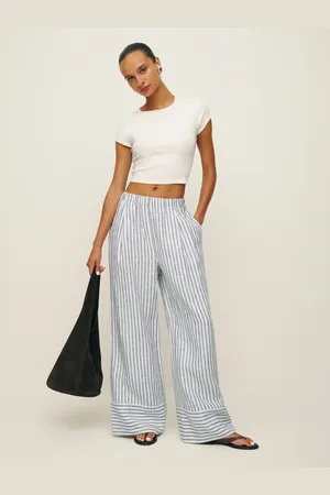 Reformation Petites Fernando Linen Wide Leg Pant