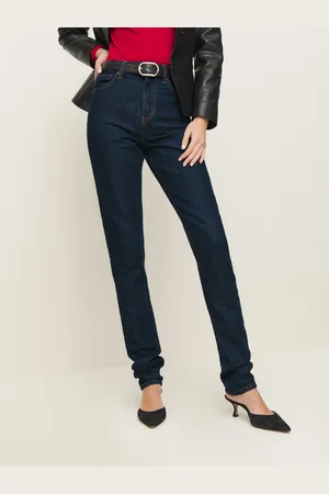 Reformation Etta Stretch High Rise Stacked Slim Jeans