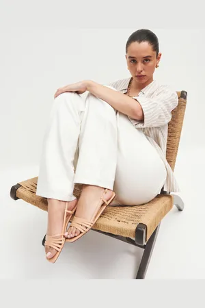 Reformation Millie Lattice Flat Sandal