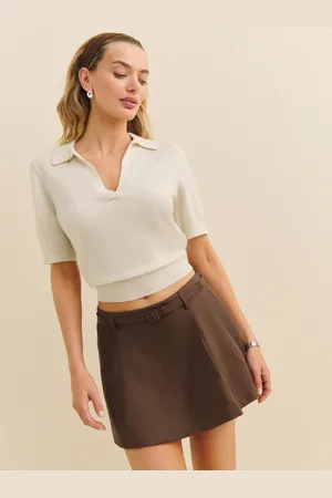 Reformation Louise Cashmere Polo Sweater
