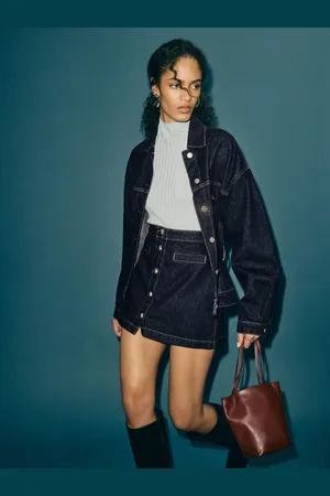 Reformation Amara High Rise Denim Mini Skirt