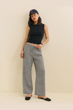 Reformation Petites Olina Linen Cropped Pant