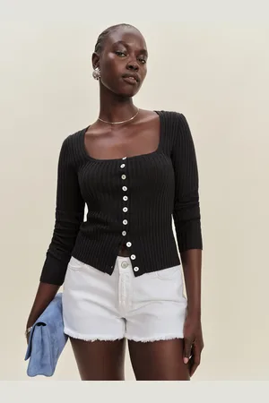 Reformation Celia Linen Cotton Cardigan