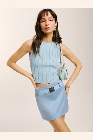 Reformation Callie Cotton Ribbed Sweater Tank