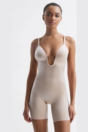 Spanx Shapewear Firming Plunge Low-back Mid-thigh Bodysuit