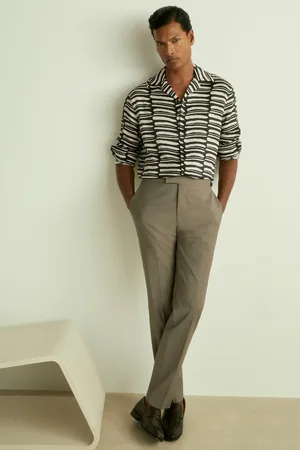 Reiss Knox - Abstract-print Twill Cuban-collar Shirt, XS