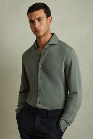 Reiss Bobby - Modal Blend Cutaway Collar Shirt, XS