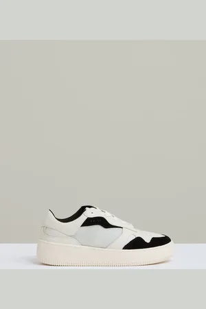 Reiss Ruth - Leather And Mesh Platform Trainers, US 5 (UK 3)