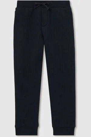 Reiss Bow - 13-14 yrs Cotton-blend Ribbed Drawstring Joggers, 13 - 14 Years