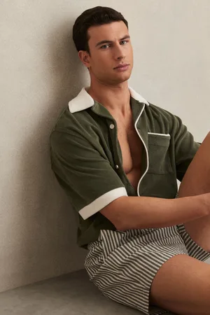 Reiss Micah - Towelling Contrast Trim Shirt, XS