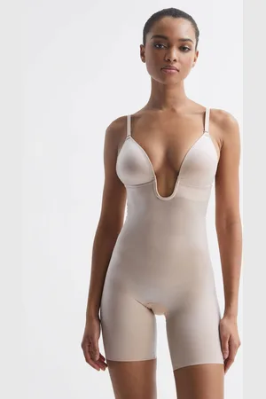Spanx Shapewear Firming Plunge Low-back Mid-thigh Bodysuit