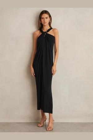 Reiss Eliza - Gathered Neck Jersey Midi Dress, US 0