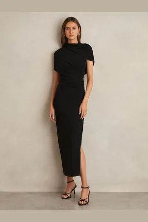 Reiss Azure - Stretch Lyocell Ruched Midi Dress, US 0