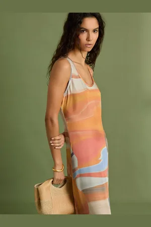 Reiss Layla - Sunset Print Sleeveless Slip Dress, US 0