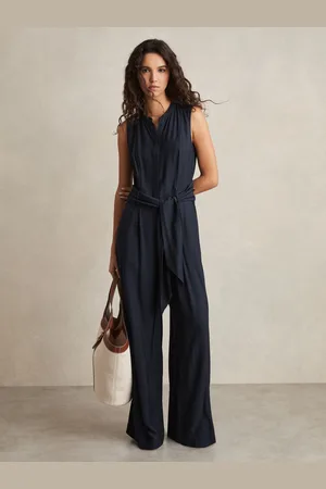 Reiss Raven - Wide-leg Belted Jumpsuit, US 0