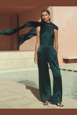 Reiss Farah - Satin Cape-sash Jumpsuit, US 0
