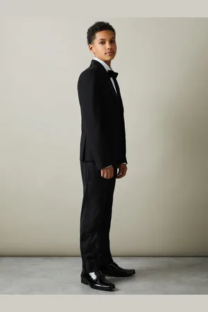 Reiss Knightsbridge - B 3-9 yrs Tuxedo Satin Single Breasted Blazer, 4 - 5 Years