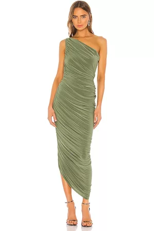 Norma Kamali Women Evening dresses - Diana Gown in Olive.