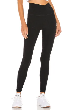 Beyond Yoga Spacedye At Your Leisure High Waisted Midi Legging in Black. - size L (also in M, S, XL, XS)