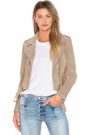 BLANK NYC Suede Moto Jacket in Brown. - size L (also in XS)