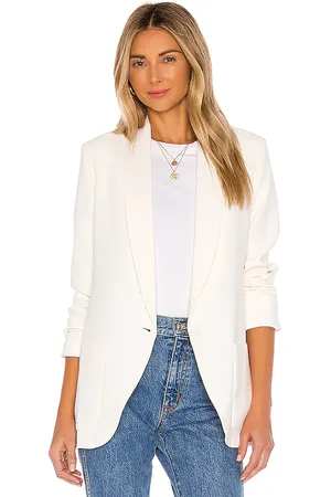 Amanda Uprichard Shawl Collar Blazer in White. - size L (also in M, S, XS)