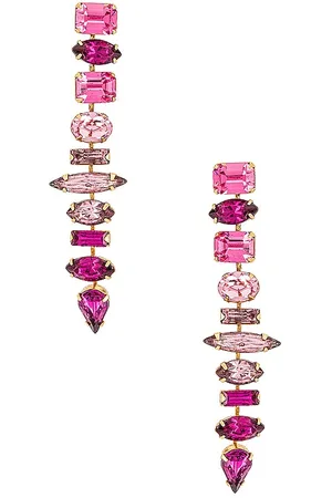 ELIZABETH COLE Starla Earrings in Metallic Gold.