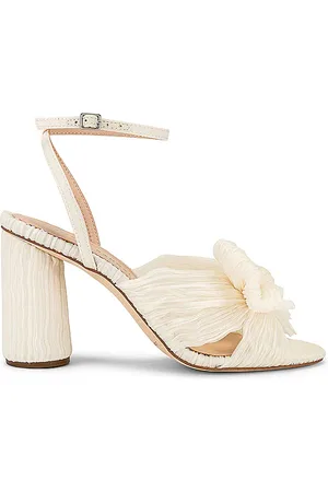 Loeffler Randall Camellia Pleated Bow Heel in White. - size 10 (also in 6, 6.5)