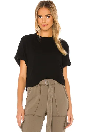 Cotton Citizen Tokyo Crop Tee in Black. - size L (also in M, S, XS)