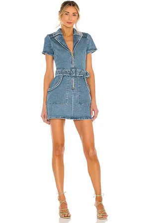 Show Me Your Mumu Outlaw Dress in Denim-Medium. - size L (also in M, S, XS)