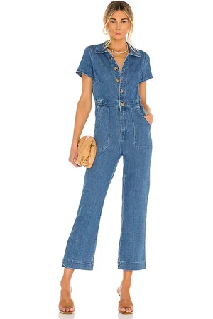 Show Me Your Mumu Emery Jumpsuit in Blue. - size L (also in M, S, XL, XS)