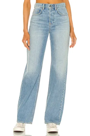GRLFRND Brooklyn High Rise Straight in Denim-Medium. - size 24 (also in 29)
