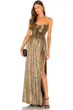 Bronx and Banco Florence Strapless Gown in Metallic .