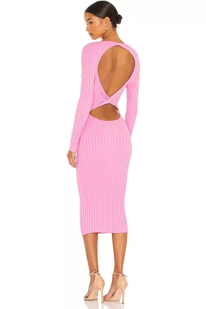 MORE TO COME Women Bodycon Dresses - Laura Open Back Dress in Pink.