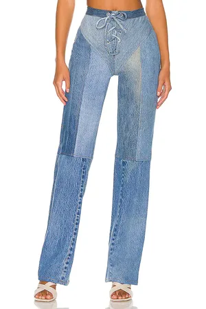 EB DENIM Lace Up in Denim-Medium. - size L (also in XS)