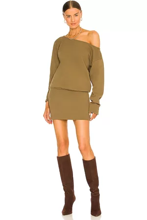 Lovers And Friends Madison Sweatshirt Dress in Army.
