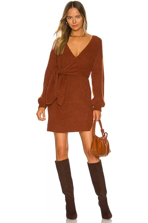 House of Harlow X REVOLVE Mickey Dress in Cognac.