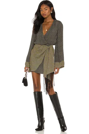 House of Harlow X REVOLVE Giovanna Mini Dress in Olive. - size S (also in XS)